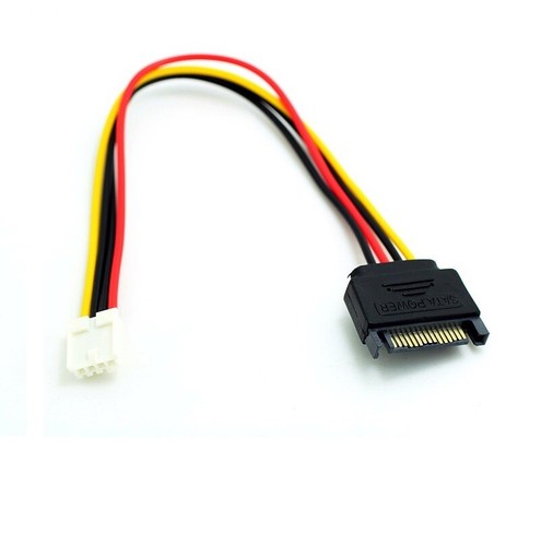 Câble adaptateur secteur mini 4 broches FDD femelle (SP4) vers SATA 15 broches mâle - Photo 3/8