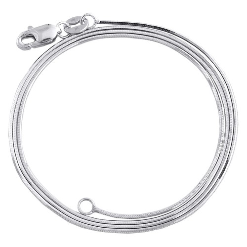 10K White Gold 0.65mm Solid Diamond Cut 