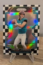 Trevor Lawrence RC 2021 Prizm #331 Black & White Checker