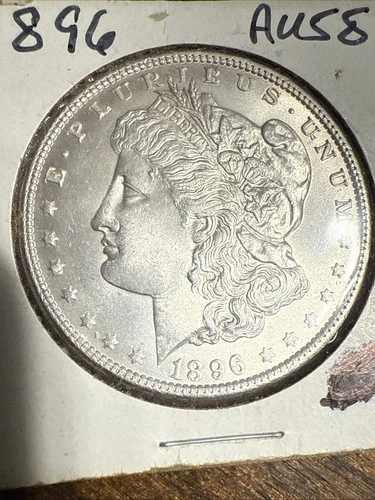 1896 Philadelphia Mint Silver Morgan Dollar US Coin AU/BU Condition See Images