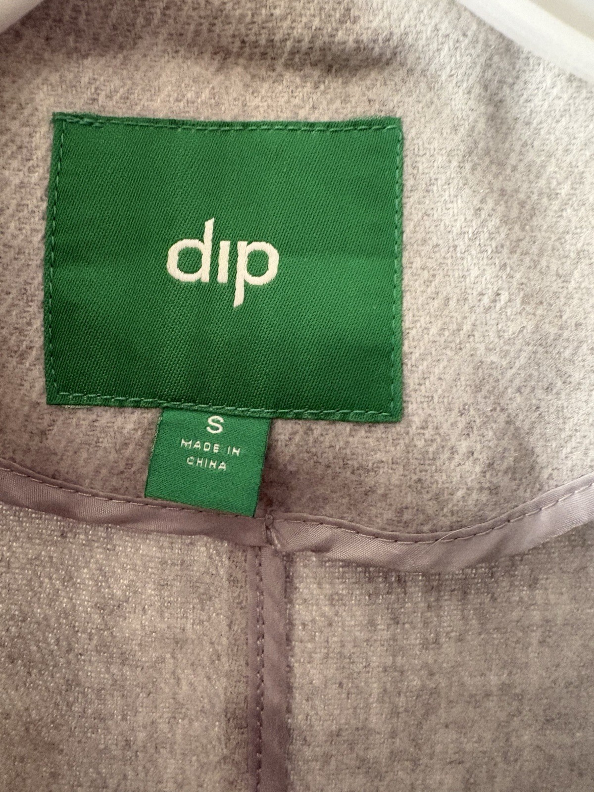 dip Gray Button Front Long Collared Patch Pocket … - image 4