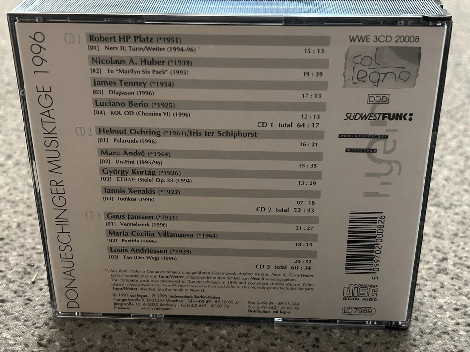 Donaueschinger Musiktage 1996 (3 CDs) - Bild 2 von 2