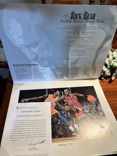 Michael Jordan / Magic Johnson Numbered And Signed By Artist Rick Rush