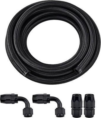 10AN 10FT Fuel Line Kit Stainless Steel Nylon Braided CPE + 10 Hose End Fittings
