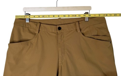 Lululemon ABC flache Vorderseite Chino Hose karamellbraun Herren Größe 36x30 LESEN - Bild 11 von 12