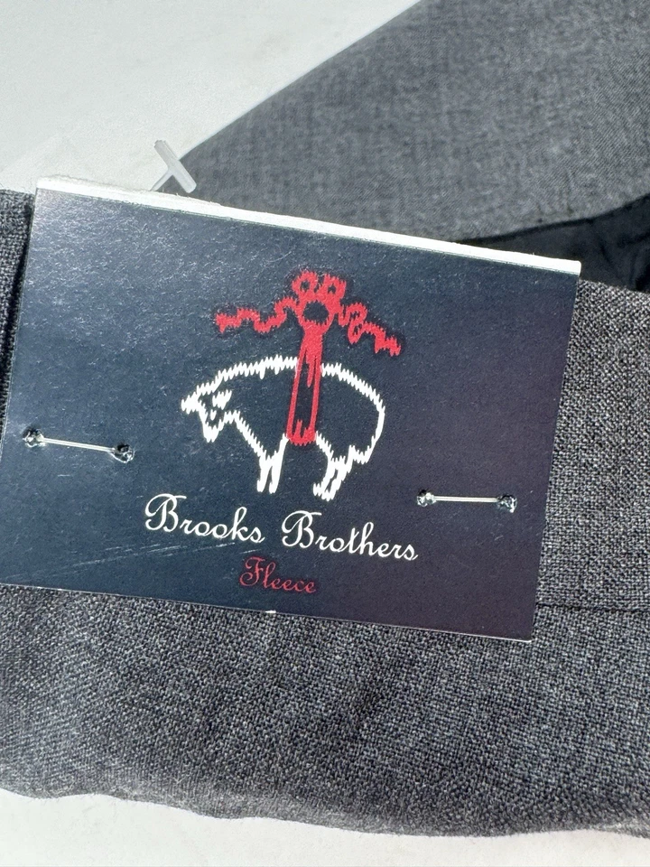 Pantalones de vestir Brooks Brothers polar talla 20 grises bolsillos cortados NUEVO Foto 4 de 4