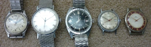 x6 Vintage Watch Bundle Windsor Timex Services Sekonda Winegartens London Climax