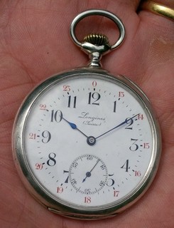 Horlogerie antique 1913 Longines montre gousset montre de poche suisse WORKING