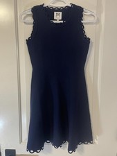 Milly Minis NWT Girls Kids Navy Blue Dress with Scalloped Edges - Size 14