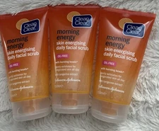(3 Pack) Clean & Clear Morning Burst Exfoliating Facial Cleanser, 5 oz each NEW