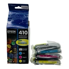 Genuine Epson 410 Ink Cartridges 4 Pack Combo Photo Black CMY T410520 Exp 2026