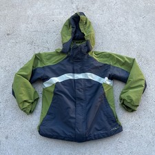 Ski Jacket L.L. Bean Kids 3 in 1 Snow Removable Inner Fleece Lining Hood M 10/12