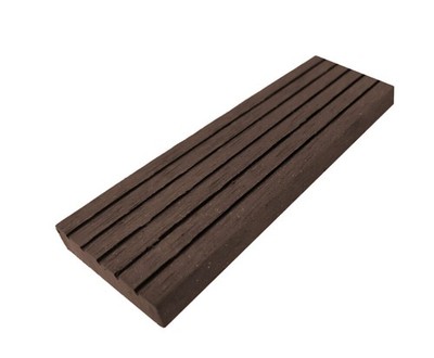 WPC Terrassendielen MASSIV Abschlussleiste Abdeck Leiste chocolate 1950x50x10 mm