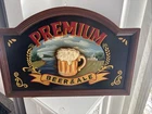 Hand Painted Carved Wood Beer Sign 3d Beer Mug Pub Bar Tavern Man Cave Vintage