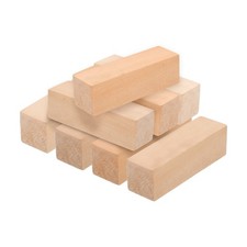 8Pcs Basswood Carving Block, 1.2"x1.2"x4" Square Wooden Dowels Blocks