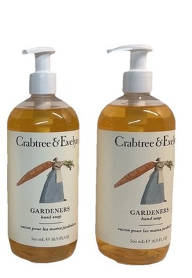 (2) Crabtree & Evelyn Gardeners Liquid Hand Soap Wash 16.9 oz  Each
