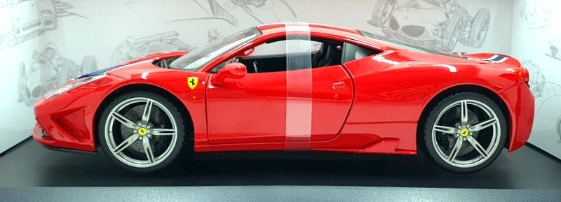 Burago 1/18 Scale 18-16002 - Ferrari 458 Speciale - Red - Image 3 of 4