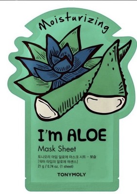 TONYMOLY I m Aloe Moisturizing Mask Sheet Aloe Vera Extract 0.74 oz (4 pk)