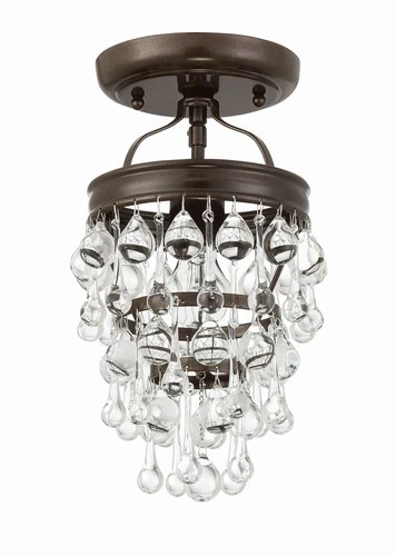 Crystorama Lighting Group 131_CEILING Calypso 7"W Semi-Flush - Chrome - Picture 9 of 12