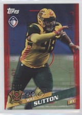 2019 Topps Alliance of American Football Red 35/99 Will Sutton #30 0d8