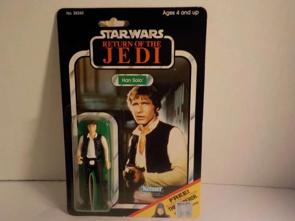 LS Star Wars Kenner Vintage ROTJ Han Solo OG 65 Back - Unpunched MOC w Case - image 2 of 4