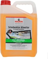 NIGRIN Scheibenklar Allwetter 2in1, Scheibenreiniger mit Frostschutz, Fertigmix
