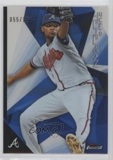 2015 Topps Finest Blue Refractor 55/150 Julio Teheran #80 1em1