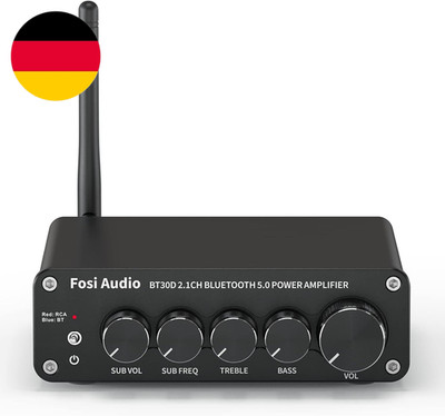 Fosi Audio BT30D Bluetooth 5.0 Stereo Audio Receiver Verstärker 2.1-Kanal Mini H