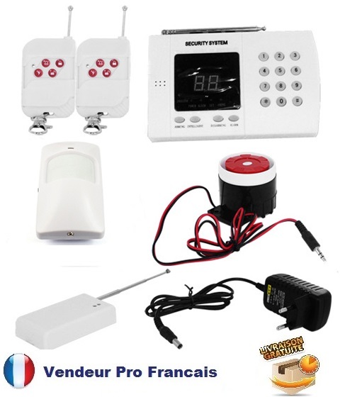 Alarme maison sans fil pour appartement et pavillon avec télécommande de poche
