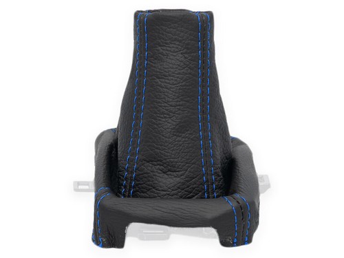 FOR TOYOTA C-HR 16-23 AUTOMATIC GEAR SHIFT BOOT GAITER LEATHER STITCHING BLUE - Picture 3 of 5