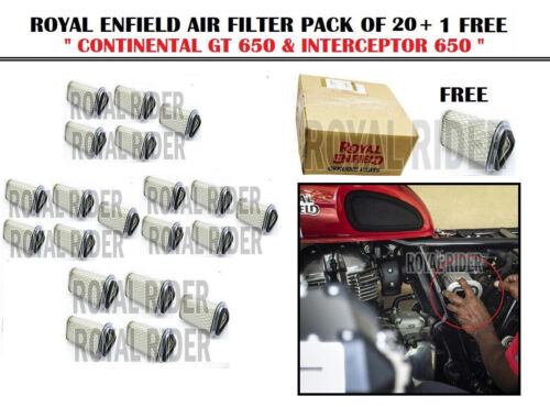 Royal Enfield Filtro De Aire Pack De 20 + 1 Gratis "Continental Gt 650 & Int - Imagen 1 de 9