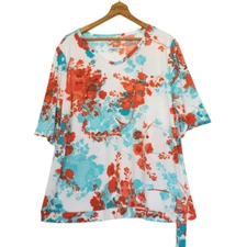 east 5th Short Sleeve Slubbed Blouse Size XL  