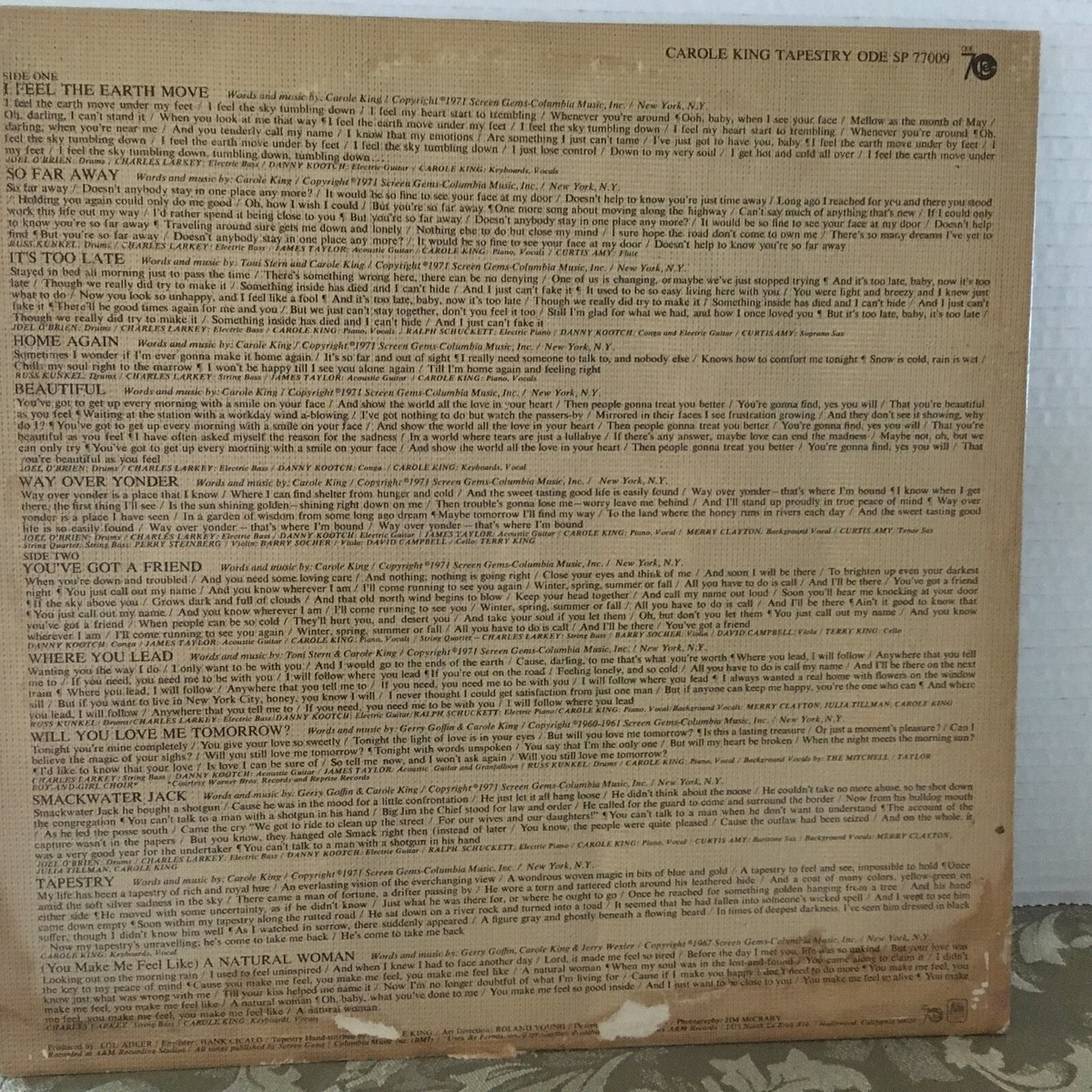 CAROL KING LP TAPESTRY | eBay