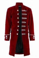 Women Renaissance Victorian Velvet Goth Steampunk Victorian Frock Coat/USA Size