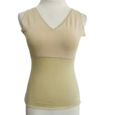 SPANX Size Small  Top Blouse Tank Top Smoothing Slimming Control Beige Shapewear