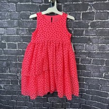 Cat  Jack Medium 8 Sleeveless Tulle Layered Dress with Hearts