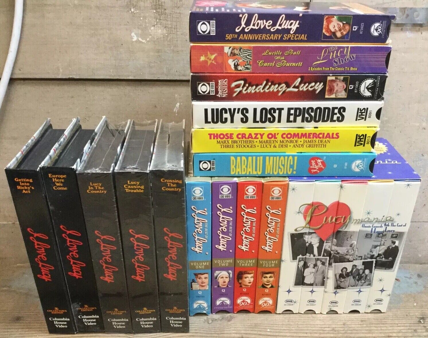Lot Of 25 I Love Lucy VHS Tapes VCR Columbia House CBS Video Movies Comedy
