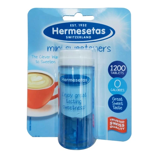 Hermesetas Mini Sweeteners Original Calorie Free Tablets 1200- Pack 6 - Picture 2 of 2