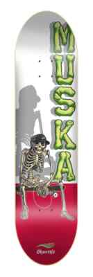 SHORTY'S MUSKA Skeleton SILHOUETTE Skateboard Deck 8.25