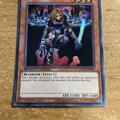 🔥Yugioh D.D. WARRIOR LADY SECRET RARE SGX1-ENE04 NM SPEED DUEL GX