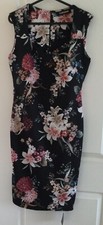 Look Again Sweetheart Neckline Floral Bodycon Dress, Size 14 - Bnwt