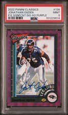 Jonathan Ogden 2022 Classics Legends Purple Parallel /10 Auto Ravens PSA 9 #138
