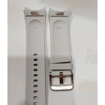 For Samsung Watch 6 Classic Gray Eco Leather Duplex Watch Strap