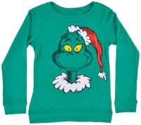Dr Seuss Grinch Sweater Grinchmas Girls Glitter Top Authentic Juniors Medium on sale Dr Seuss Grinch Sweater Grinchmas Girls Glitter Top Authentic Juniors Medium on sale