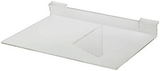 Shelves For Slatwall Clear Set of 2 Plastic Acrylic Display 14" x 10"  Wire Grid