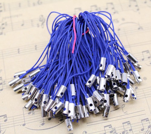 Lot 20 couleurs 100 pièces cordons de cordon de téléphone portable sangle lariat angle mobile à faire soi-même - Photo 18 sur 29