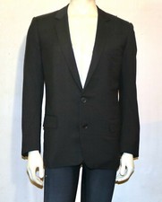 DIOR HOMME black wool notched Blazer Sport Coat 54 slim CHRISTIAN DIOR