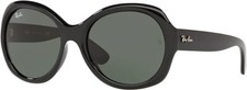 Ray-Ban Woman Sunglasses Black Frame, Green Classic G-15 Lenses, 57MM