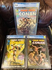 Savage Sword Of Conan LOT # 1 2 3 CGC 9.8 WP Blackmark Series by Gil Kane Begins