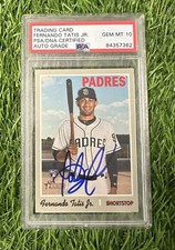 Fernando Tatis Jr. Signed 2019 Topps Heritage #517  Rookie card PSA 10 Auto
